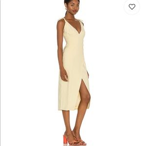 Camila Coelho Aaliyah Midi Dress in Butter Yellow XS